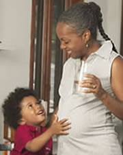 Preganant Woman Drinking Water