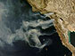 satellite image of smoke from fires
