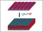 Illustration showing sawtooth ridges on a crystal  that guide self-assembly of nanoscale elements.