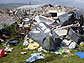 Remains of steel lockers and beds lie amidst other debris from the Celtiksuyu Boarding School.