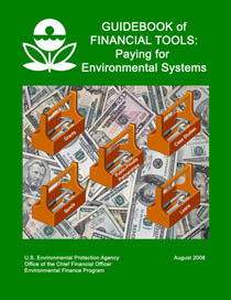Cover of this publication, featuring the EPA logo and toolboxes over a bed of bills of mixed denomination.