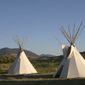 Teepees at Idaho's Sacajawea Interpretive Center in Salmon