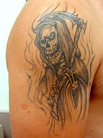 Photo of reaper tatoo