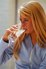 Girl drinking water