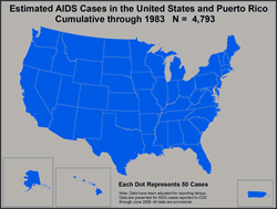 Estimated AIDS Cases in the United States and Puerto Rico Cumulative through 1983 N = 4,793