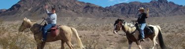 Horse back riding in Lake Mead