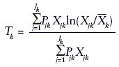 Theil coefficient for state k