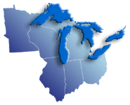 Map of the Region 5 states and the Great Lakes