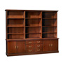 Symphony 102 in. W Door/Box/Door Library Wall Unit with Open Shelves