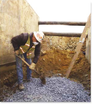Man working in a trench