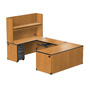 Harmony U-Shaped Left Return Workstation with Open Shelf