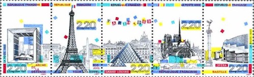 French Monument Stamps