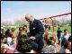 Secretary Paige talks with Pointview children at recess.