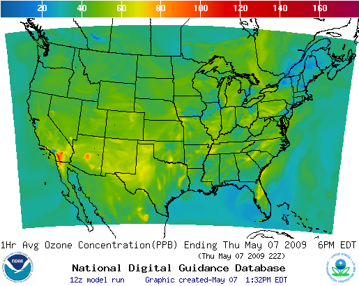 Graphic of Air Quality Forecast Guidance for the CONUS