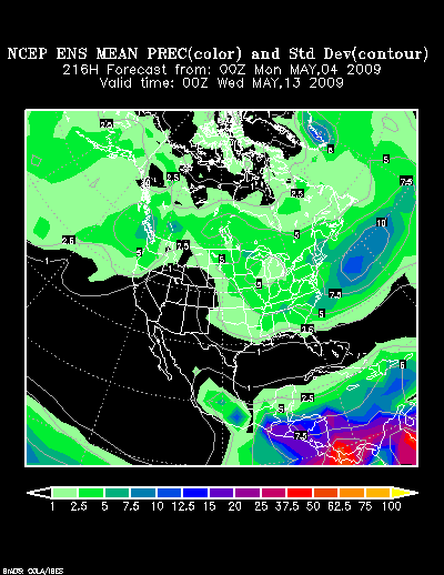 NCEP Ensemble forecast product