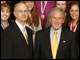 President Bush and Deputy Secretary Simon with the 2006 Presidential Scholars in the East Room.  Established in 1964, the Presidential Scholars Program recognizes up to 141 distinguished graduating high school seniors. White House photo by Paul Morse