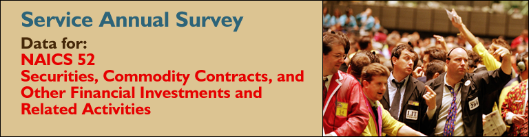 U.S. Annual Statistics for service sector 52 Securities, Commodity Contracts, and Other Financial Investments and Related Activities.  Financial Services Statistics