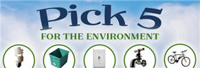 Pick five ways you'll commit to protect the environment