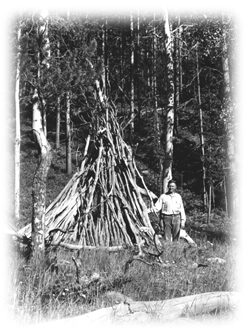 A wickiup provided shelter