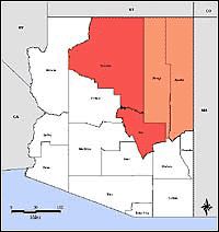 Map of Declared Counties for Disaster 1422