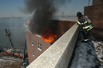 photo of burning building