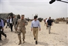 U.S. Defense Secretary Robert M. Gates tours the Special Marine Air Ground Task Force area during a recent trip to Field Operating Base Bastion, Afghanistan, during a recent trip to southwest Asia, May 7, 2009.