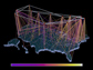 A visualization of the completed NSFNET T1 backbone in September 1991.