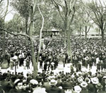 People gathered in Central Park