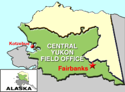 Map of the portion of Alaska covered by Central Yukon Field Office