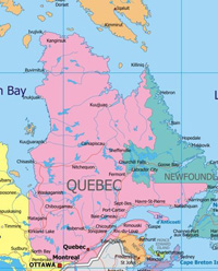 Quebec Political Map