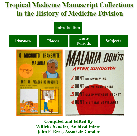 Tropical Medicine Collections at NLM--A Subject Guide Logo