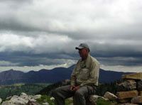 Man enjoying the view along the trail.