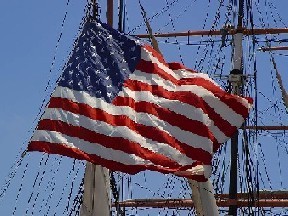 U.S Flag on Boat