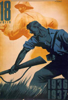 Arribas. 18 Julio 1936-1937. Color lithograph poster, 1937. #: LC-USZC4-3911 (color transparency)