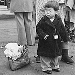 Japanese-American child who will go with his parents to Owens Valley.