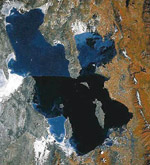 Satellite image of Great Salt Lake (click for larger image.