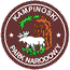 logo that is round with an image of a moose on it with the words Kampinoski Park Narodowy