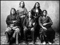 Nez Perce men, posed before transport to the Indian Territories, probably taken in Montana, 1877