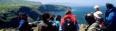 hikers at cavern point, santa cruz island timhaufphotography.com