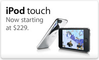 iPod touch: Now starting at $229.