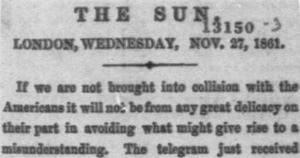 Newspaper clipping of letter from Wilson to Seward