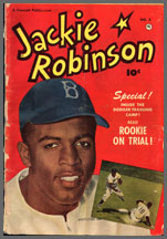 Image of front cover, Jackie Robinson comic book