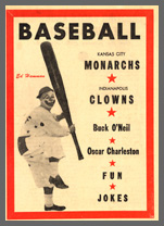 Baseball program for the Kansas City Monarchs and Indianapolis Clowns