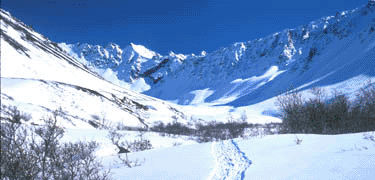 Snowshoeing is a favorite winter pastime in Lake Clark.