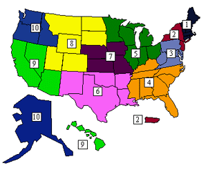 Map of EPA Regions