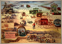 Literary Map: The Virginian from America's First Western Novel Written by Owen Wister