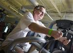 An elderly man is seen on a workout machine in a handout photo. REUTERS/Newscom