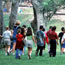  Teacher and school group at the park.