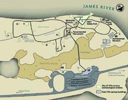 Site map of Historic Jamestowne