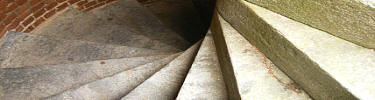 Spiral staircase inside Fort Pulaski
